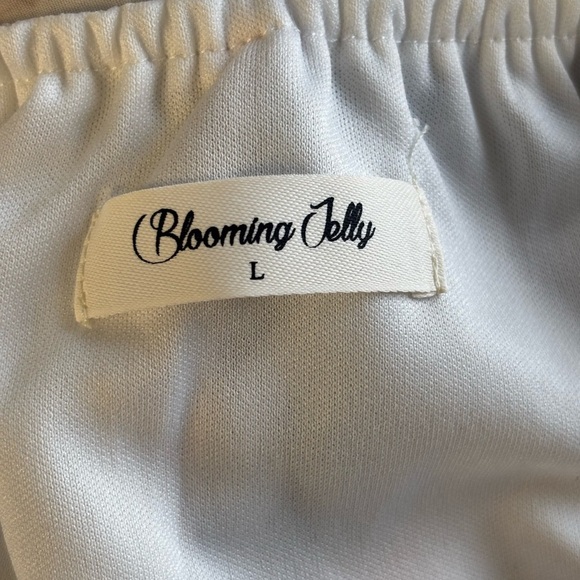 Orange and White Maxi A-Line Skirt with Tie Front - Picture 4 of 11